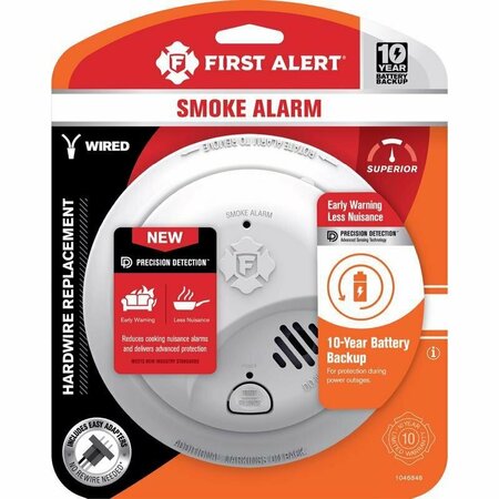 FIRST ALERT Interconnect Hard-Wired w/Battery Back-up Ionization Smoke Detector 1046848